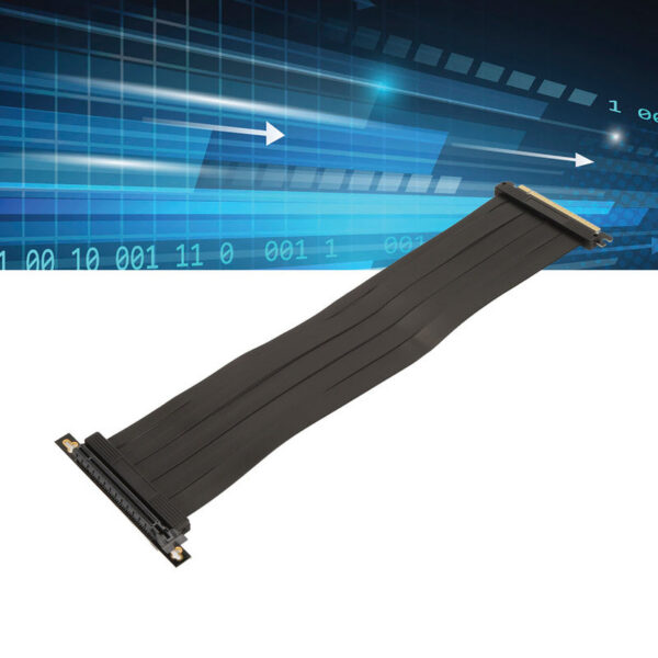 PCIE 4.0 X16 Riser 15.8in Vertical Mount Low Loss High Speed GPU Extension Cable Shielding Z690 RTX4090 for X570