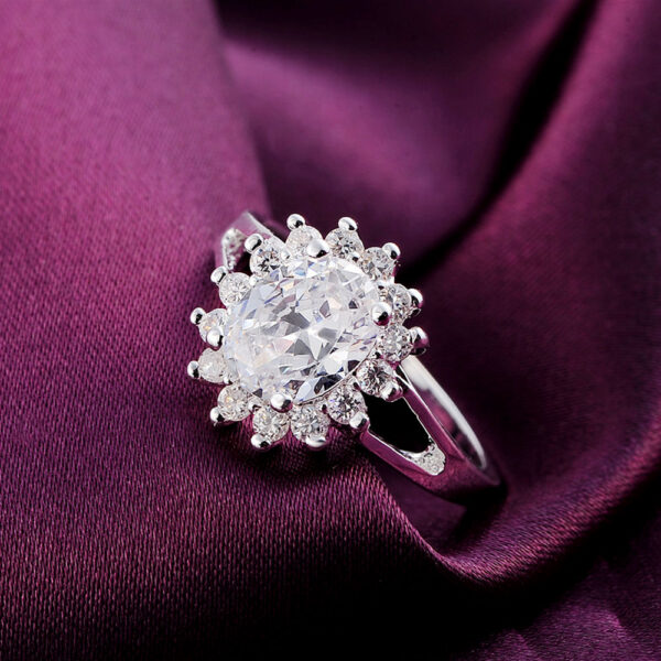 b1afd14161bcb0c3 Popular brands Sterling Sier crystal flower moissanite diamond Rings For Women Fashion Wedding Party Gifts Jewelry