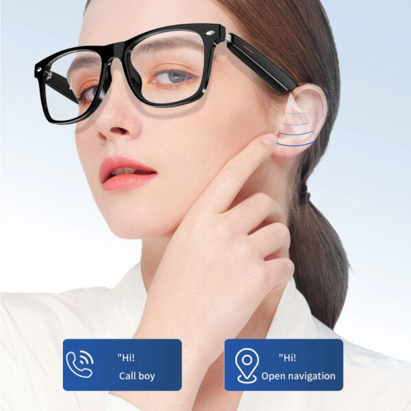 b1ba82fadb1b3a26 2 In 1 Headset Smart Glasses Blue Tooth Audio Call AI Voice Noise Reduction Music Eyewear Waterproof Speaker Mics Calls Eyeglass