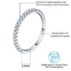 ATTAGEMS Rose Gold Plated Diamond Pass Test Round Excellent Cut Total 0.27 CT Moissanite Ring for Girls tail Jewelry