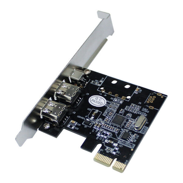 PCI-E 1X 16X 1394 DV Video Capture Card with 6 to 4 Pin Firewire Adapter Desktop Computer 3 Port Accessory