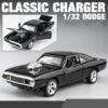 1:32 Simulation Challenger 1970 Fast Alloy Classics Car Model Diecasts & Toy Vehicles Furious Cars Decoration Toys Children Boy