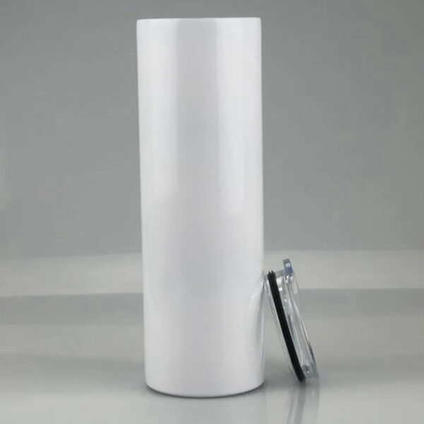 20oz Sublimation Skinny Tumblers Straight Blanks Stainless Steel Coffee Mugs With Lid and Plastic Straw Sippy Cups CYZ3218