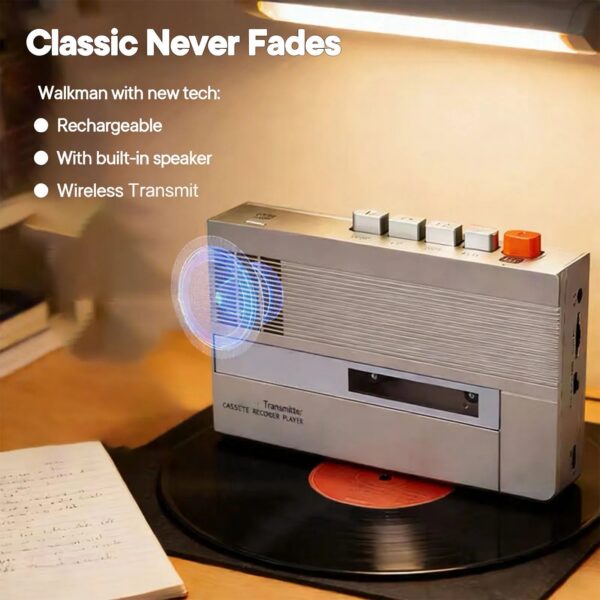b1d914cc791bdfb1 Cassette Player Cassette Recorder Player Portable Cassette To Digital Converter Built in Speaker Headphone Jack