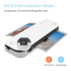 b1e3ca618e5d0aaf OSMILE SL289 Desktop Laminator hine Set A4 Size Hot and Cold Lamination 2 Roller System 9 inches Max Width for A4/A5/A6