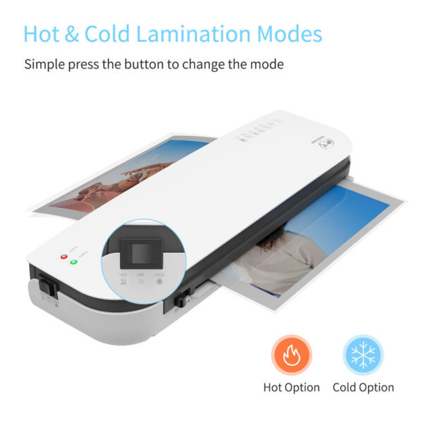 b1e3ca618e5d0aaf OSMILE SL289 Desktop Laminator hine Set A4 Size Hot and Cold Lamination 2 Roller System 9 inches Max Width for A4/A5/A6