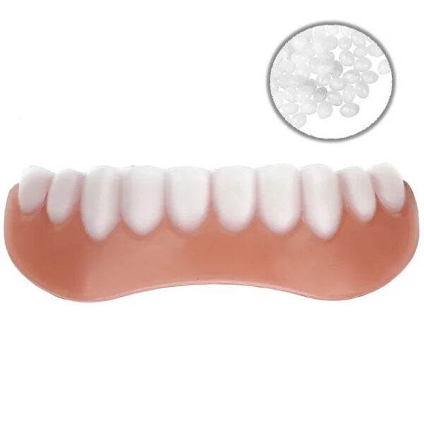 Sdatter Instant Big Smile Veneer Men's and Women's Silicone Artificial Teeth Braces Whitening Stic Comfortable