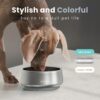 b1eba11c9a39c16b Pawaii Small Dog Bowls, 12oz Food Water Bowl Designed for Puppies and Cats with Non-Slip Rubber Base, Upgraded Metal Insulated, Double Stainless Steel Bowls
