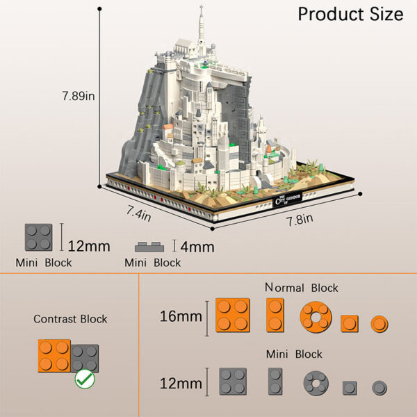 b1ff3e1c19123529 The Rings Minas White City Tirith Street View Assembly Model Building Block Movie Scene Architecture Puzzle Toys For Boys Gifts