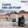 150PSI Portable Pocket Bike Electric Air Pump Schrader Presta Valve Road MINI Fast Rechargeable Compressor Tire Inflator CYCLAMI