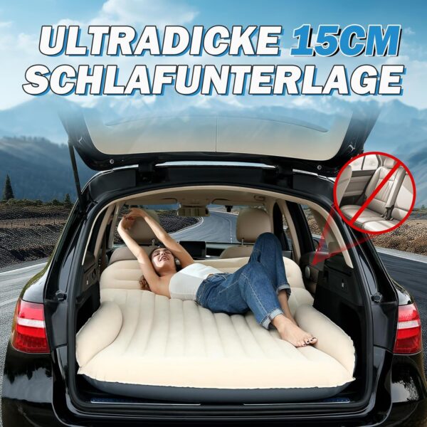 Ciremiv Auto Matratze mit dem Umfassendsten Auto Camping Schlafzubehör | Auslaufsichere, Bequeme, Langlebige Auto Luftmatratze | Luftbetten with Luftpumpe | für SUV Minivan MPV Road Trip Dachzelt