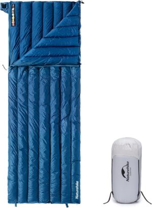 b21af758a13519c8 Naturehike Ultralight Backpacking Down Sleeping Bag for Adults, 650 Fill Power Sleeping Bag for 42/52℉, 20oz Compact Lightweight Sleeping Bags for Hiking Camping 3 Seasons