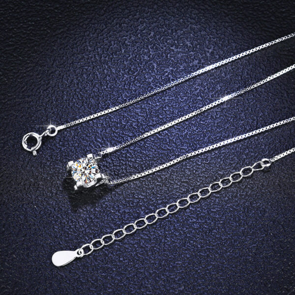 b2244c798184c0aa QUKE Real Moissanite Square Pendant Necklace D Color VVS1 Lab Diamonds Sterling Sier for Women Wedding Fine Jewelry PE032