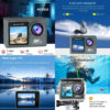 b225313266252a77 5K 4K60FPS Action Camera Dual IPS Touch LCD EIS 170° DVR 30M Waterproof 5X Zoom Sport Camera With Wireless Mic & Pre Recording