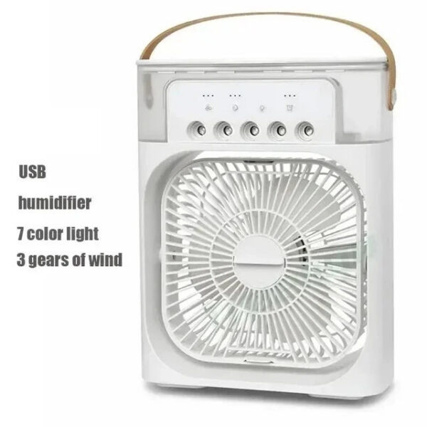 Portable Conditioners USB Electric Fan LED Night Light Water Mist Fun 3 In 1 Air Cooler Humidifie For Home