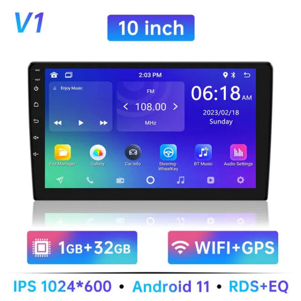 Android 11 Radio Autoradio 32G 2 Din 7"/9"/10" Universal WIFI GPS Car Audio Multimedia Player For Hyundai Nissan Toyota Kia