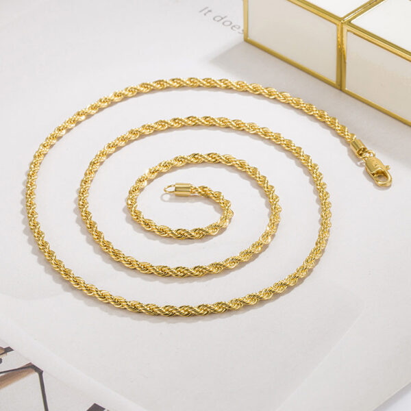 b22a96dd9fc8ff11 Men 100% Sterling Sier 3mm Twist Rope Necklace Women Diamond Cut Clasp Box Chain 16-30 inch Chocker Jewelry Boy Gifts