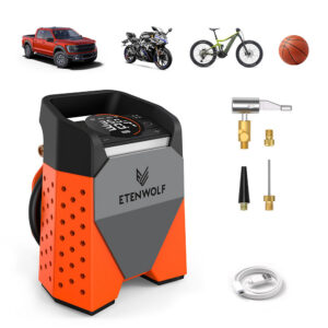 b22e6ed75f08659f Portable air compressor Air pump super fast iation for cars pickup motorcycles bicycle led light 7800mAh battery,