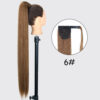 b2313b7b40393677 34inches Synthetic Ponytail Hair Extension Clip in Fake Wig Hairpiece Blonde Wrap Around Pigtail Long Smooth Overhead Pony Tail