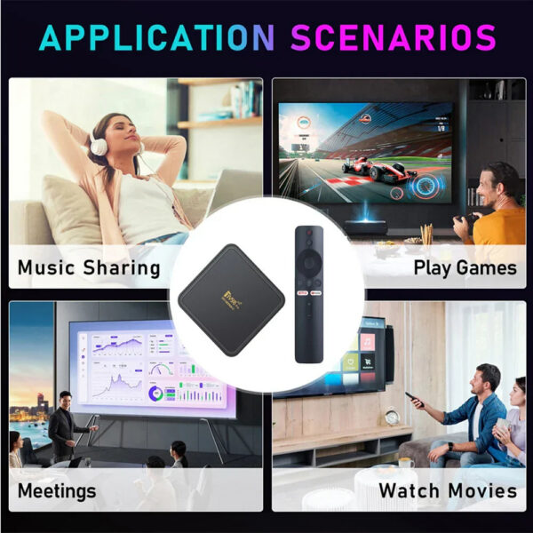 b23aafb32dd99e75 TV98 PRO TV Box Android 14 ATV H313 Quad Core 5G Dual Wifi 8K 4K Media Player TB 5.2 Support Voice remote control TV Box