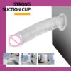 b255c62160257a82 7 Size Realistic Dildo Jelly Penis Suction Cup Dildo Big Dick Female Masturbator Clitoral Stimulator Lesbian Sex Toys For Women