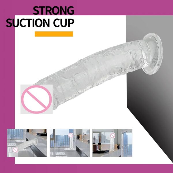 b255c62160257a82 7 Size Realistic Dildo Jelly Penis Suction Cup Dildo Big Dick Female Masturbator Clitoral Stimulator Lesbian Sex Toys For Women