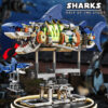 nical Set, Shark Sea Life Building Blocks Set with Display Stand Lights, Block Gift for Kids and Adults