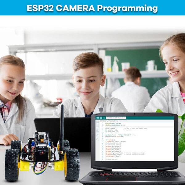 b261ba48fc29cfd9 LAFVIN Robot Starter for Arduino Project with ESP32 Camera and Code Learning Develop Skill Full Version Smart Car Kit