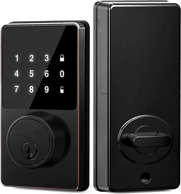 b26fda9067eb4dbc Smart Lock with password, Keyless Entry Door Lock with Touchscreen Keypads, Easy to Install, App Unlock, 50 User Codes