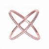 b27bcdf99b004491 Handmade S Sier Criss X Cross Rings, thin AAAAA Zircon rings,women wedding Micro Pave Ring