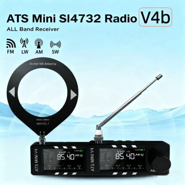 b284097f3cc2d4d8 AMNVOLT V4b ATS MINI SI4732 Radio ALL Band DSP Radio FM AM SSB LSB USB Receiver, built-in Hi-Z Headphone Amplifier Circuit