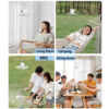 Portable Camping Tent Ceig Canopy 8000mah Rechargeable Wireless Fan Air Circulators with Remote Control Light