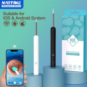 b2a27e4e8a3f6641 Smart Visual Cleaner 1296P Ear Sticks Otoscope USB C Charging Endoscope Wax Removal Tool Earpick Mini Camera Health Care