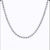 b2a4f20384b1d286 Pure Sterling Sier Starlight Diamond Chain Necklace for Women ,S 2mm Scimitar Ball Beads Collar fit Pendant DIY Jewelry