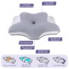 b2af0217b7e44ff4 Memory Foam Pillows Butterfly Shaped Relaxing Cervical Slow Rebound Neck Pain Relief Sleeping Orthopedic Pillow Beding