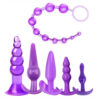 b2b475bfc009a40b 6pcs Butt Plug Training Kit Sexual Lubricante Anal Set Beginners Couples Gay Lesbian Sex Toys Flirt for Women Men