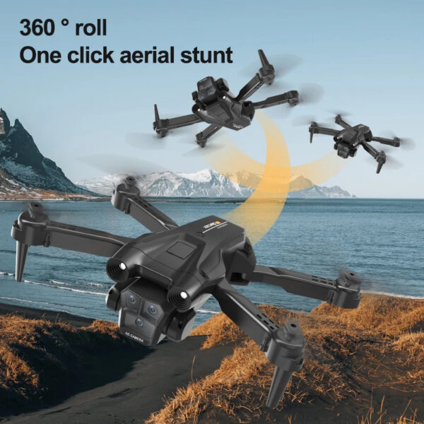 b2cca42bba87a5f1 New M4 Drone 4K Professinal With Wide Angle Triple HD Camera Foldable RC Helicopter WIFI FPV Height Hold Apron Sell