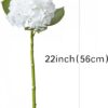 b2ce6a947ecee6d5 3PCS 22 inch Lifelike Artificial Hydrangea Large Real Touch Flowers Artificial Flowers Dry Flowers Outdoor Wedding Christmas Office Family Party Living Room Table Decoration (White)