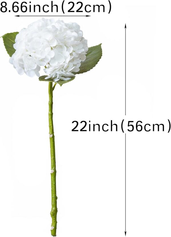 b2ce6a947ecee6d5 3PCS 22 inch Lifelike Artificial Hydrangea Large Real Touch Flowers Artificial Flowers Dry Flowers Outdoor Wedding Christmas Office Family Party Living Room Table Decoration (White)