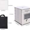 REDCAMP Faltbarer Campingofen mit 3-stufigem Grill, Mini Edelstahlofen zum Backen, Grillen, Outdoor Kochen