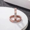 rings Starry ring nail designer womens Titanium steel rose gold sier plated with full diamond for Man wedding Engagement gift 4 5 6mm designers jewelry