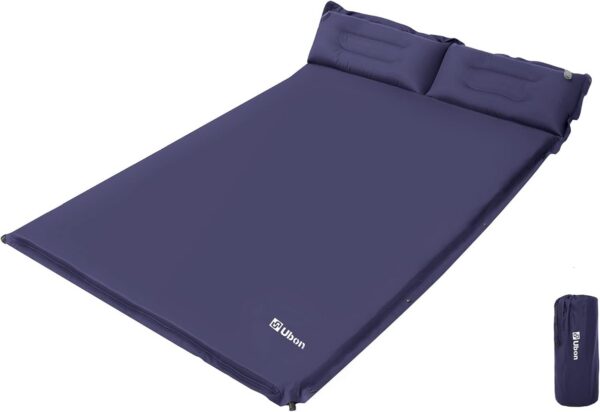 Ubon Doppelte Selbstaufblasende Schlafmatten Isomatte Aufblasbare Matratze für 2 Personen 3,6cm Luftmatratzen und leichtes Campingbett