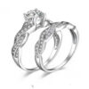 Emerald Cut 2ct Diamond Cz Ring Sterling Sier Promise Engagement Wedding Band Rings for Women Gemstones Party Jewelry Gift