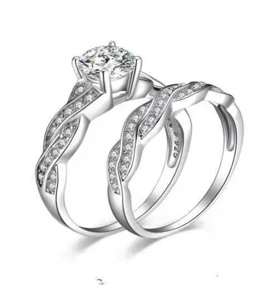 Emerald Cut 2ct Diamond Cz Ring Sterling Sier Promise Engagement Wedding Band Rings for Women Gemstones Party Jewelry Gift