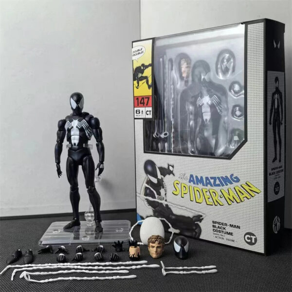 CT Legendso Spiderman 2099 Black Symbiote Tobey Action Figures Shf Venom The Amazing Spider-Man Anime Doll Model Kids Toys