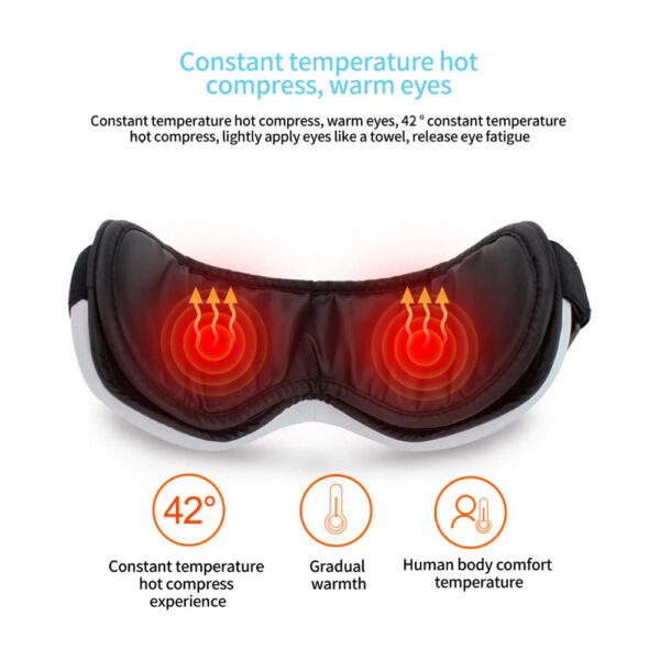 b310dfc3c82c90f1 Eye Massage Instrument Vibration Airbag Pressure Hot Compress Eye Massager Bluetooth Music Relax Fatigue Eye Care Foldable