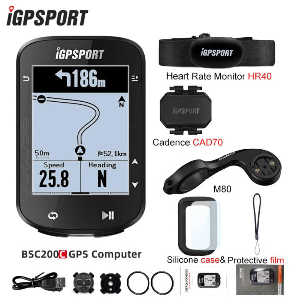b31ea8fddc3c0f44 IGPSPORT BSC200C Cycle Bicycle GPS Computer Wireless Speedometer Bike Digital ANT+ Route Navigation Stopwatch Cycling Odometer