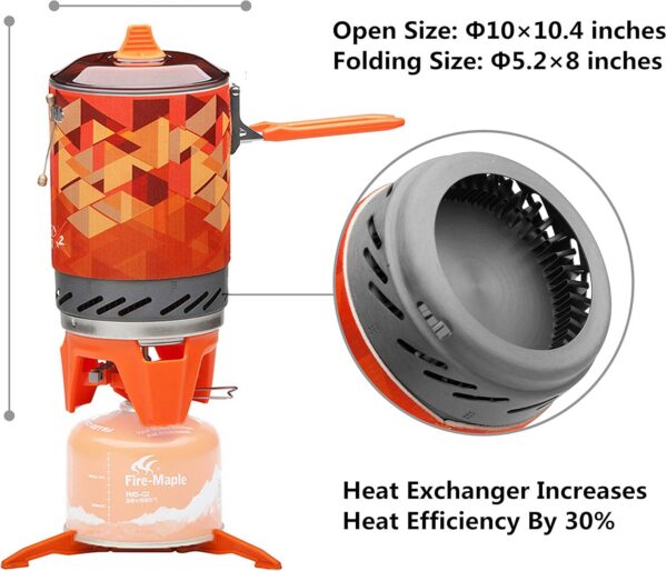 b3256877769d99bc Fire-maple FMS-X2 Personal Cooking System Outdoor Hiking Camping Equipment Oven with Piezo Ignition POT Support & Stand for Outdoor Acitivities- Portable Propane Gas Stove Burner