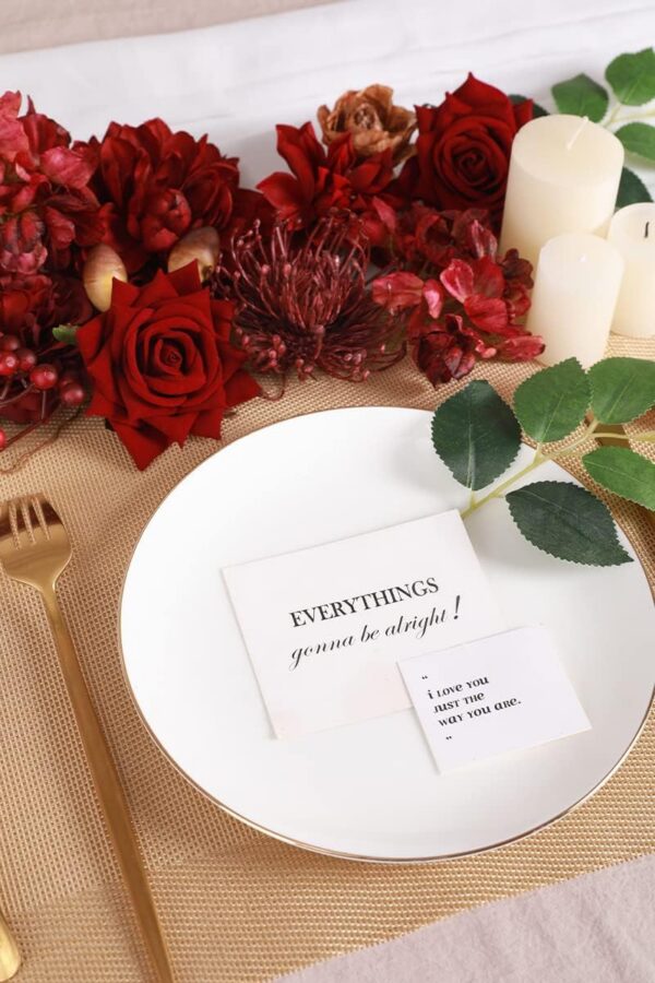 b329f620f6f9822c Floweroyal Artificial Flowers Combo Dusty Blue Flowers Mix Silk Flowers Dahlia Roses with Stems for DIY Wedding Bridal Bouquets, Baby Shower, Floral Arrangement, Table Centerpieces, Home Decorations.