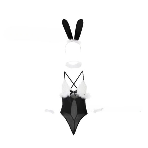 b33453a30a155a6a Bunny Girl Sexy Bodysuit Women Role Play Maid Costume Sex Game Cosplay Rabbit Costume Off Shoulder Sexy Lingerie Porn Outfit Set